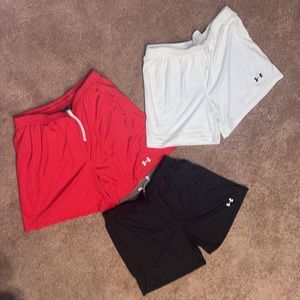 Bundle of 3️⃣ UA womens shorts